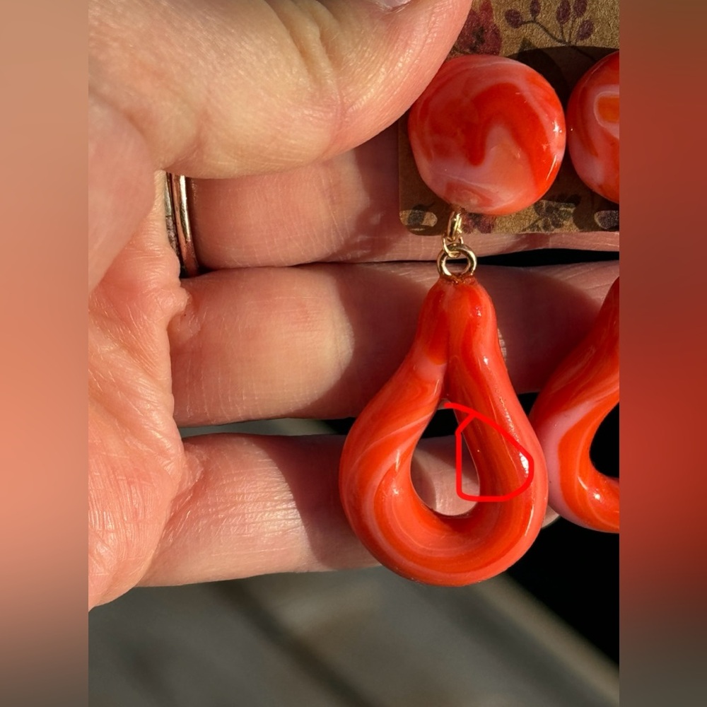 Polymer clay stud Earrings - Picture 2 of 12